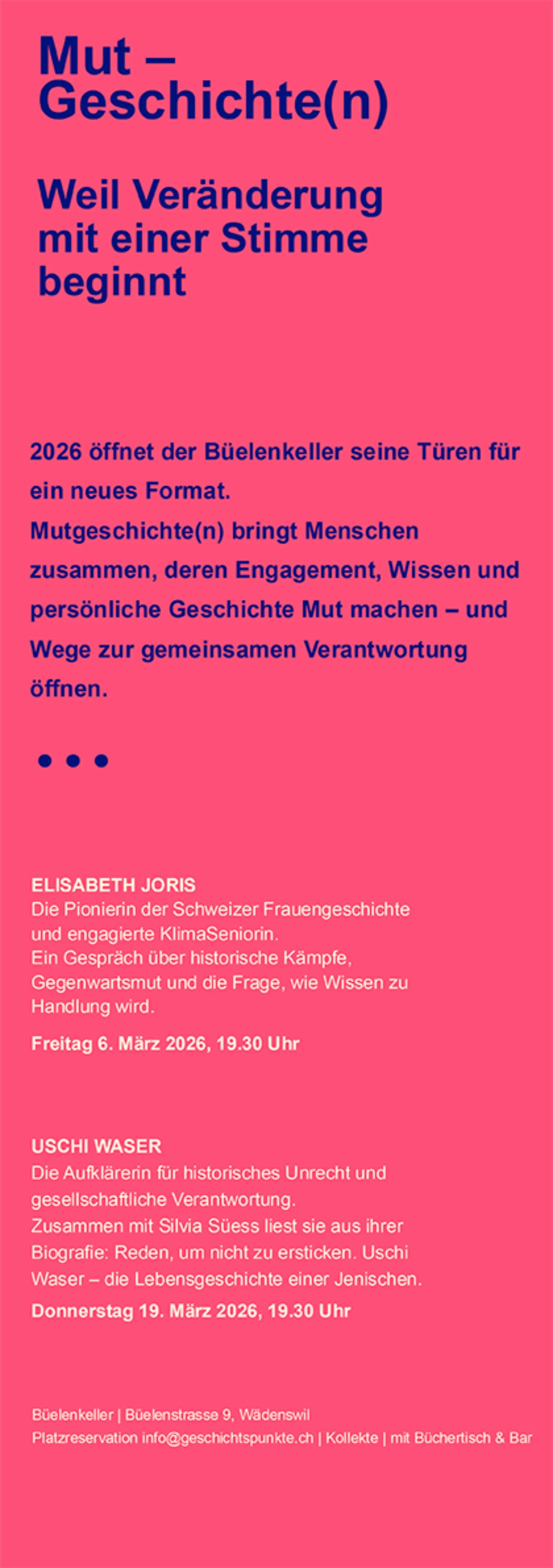 Vernissage von «Reden, um nicht zu ersticken«